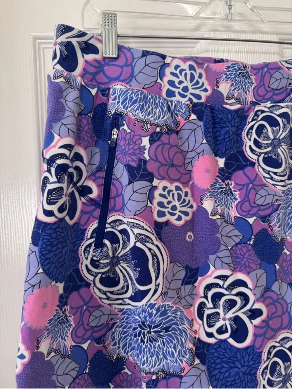 T by Talbots Blue & Purple Floral Skort Sz Small